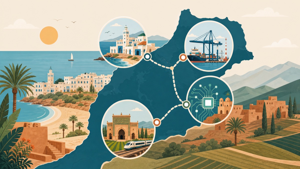 Nador Berkane Tetouan and Meknes Moroccan cities changing with port AI tourism agriculture and rail projects